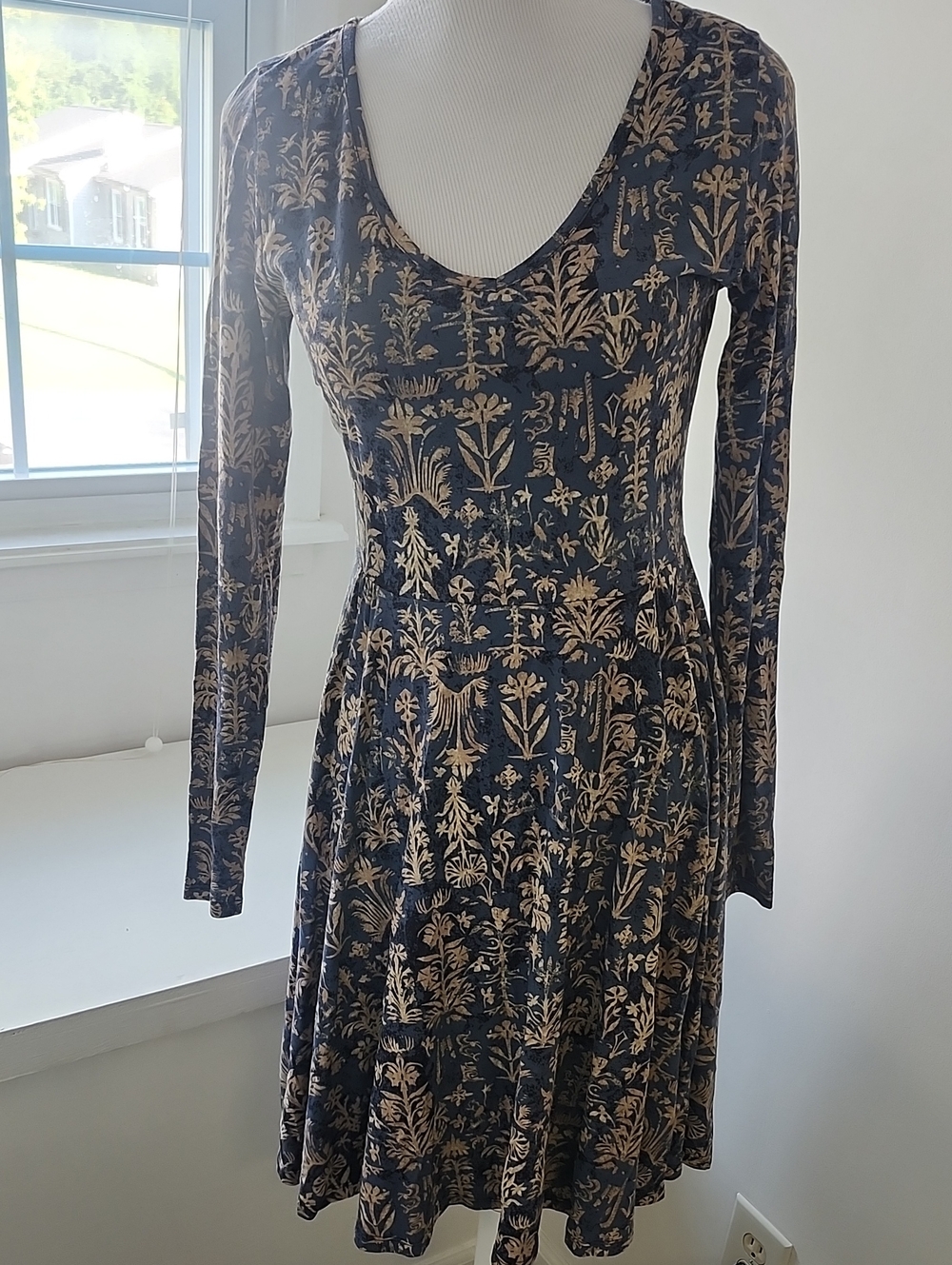 Peruvian Connection Swing Dress Pima Cotton Modal Size Small